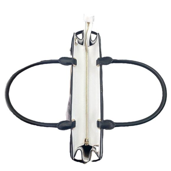 Kate Spade Staci Warm Beige Colorblock Large Satchel Crossbody NWT - Picture 5 of 15